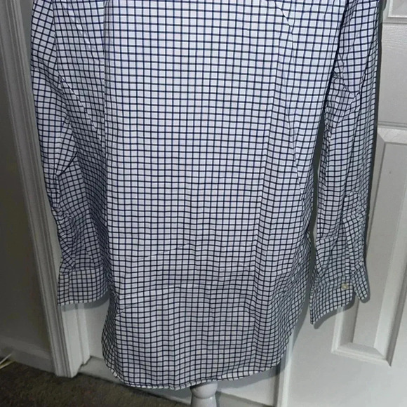 Polo Ralph Lauren Men White & Navy Gingham Button-Up Sz Med- Blue Pony - Picture 6 of 6